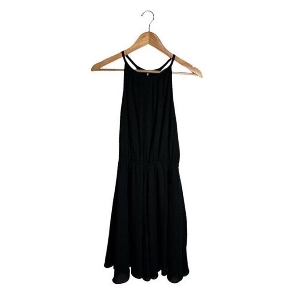 Banana Republic Shift Dress High Neck Black Size XS Sleeveless Lined LBD